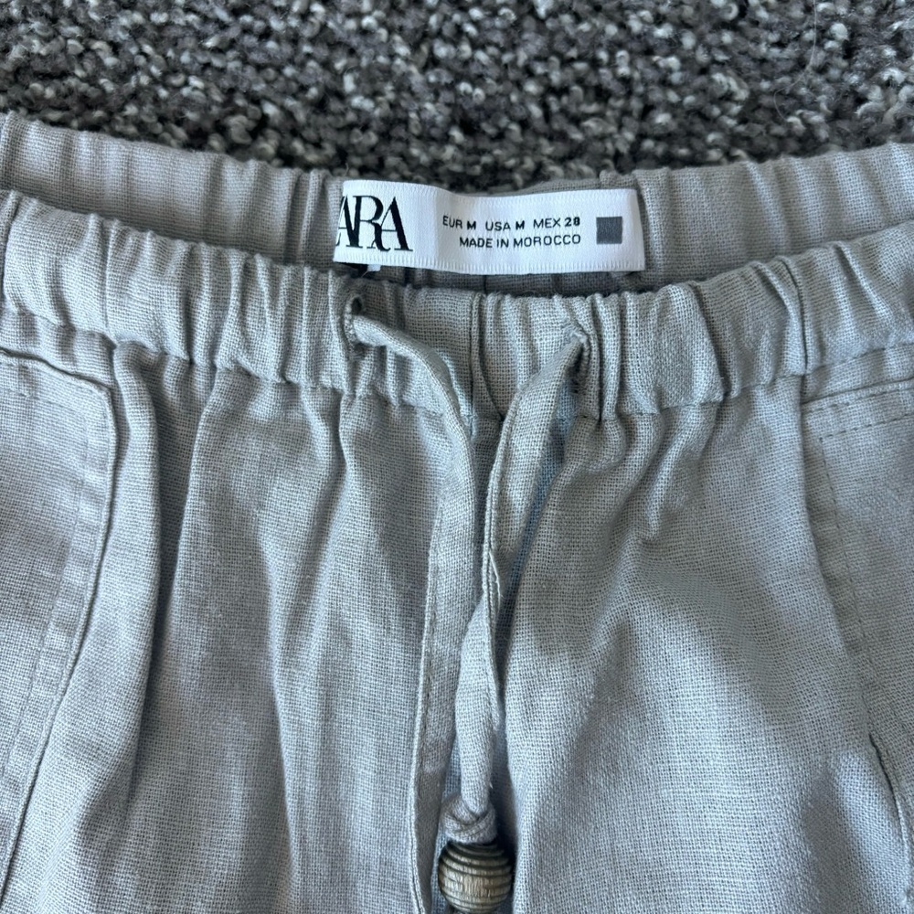 Zara Drawstring Beaded Drawstring Pants View 3